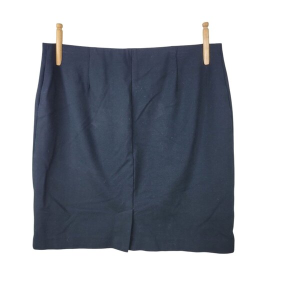 J Jill Pointe Pencil Skirt Size Medium Petite Career Professional Black Stretch - Picture 2 of 5